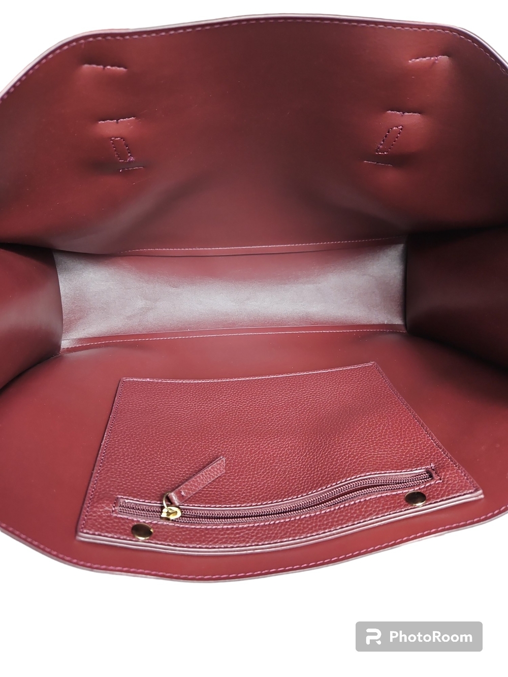 Rachel Zoe Arialith Burgandy Vegan Leather Everyday Tote Bag - Picture 3 of 7
